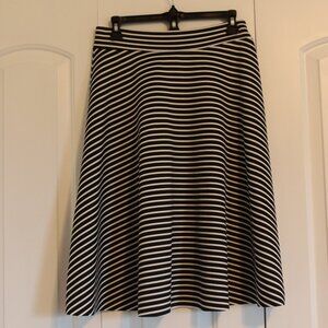 Marianne Large Black and White Striped A-line skirt